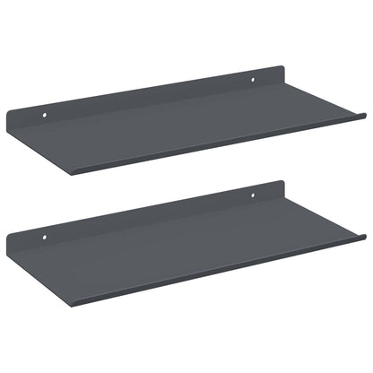 vidaXL Floating Shelf 2 pcs Anthracite 40 x 18 x 2.5 cm Steel