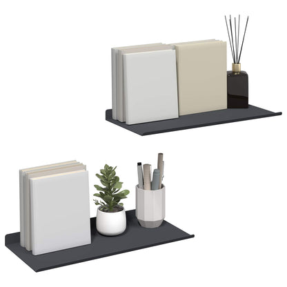vidaXL Floating Shelf 2 pcs Anthracite 40 x 18 x 2.5 cm Steel
