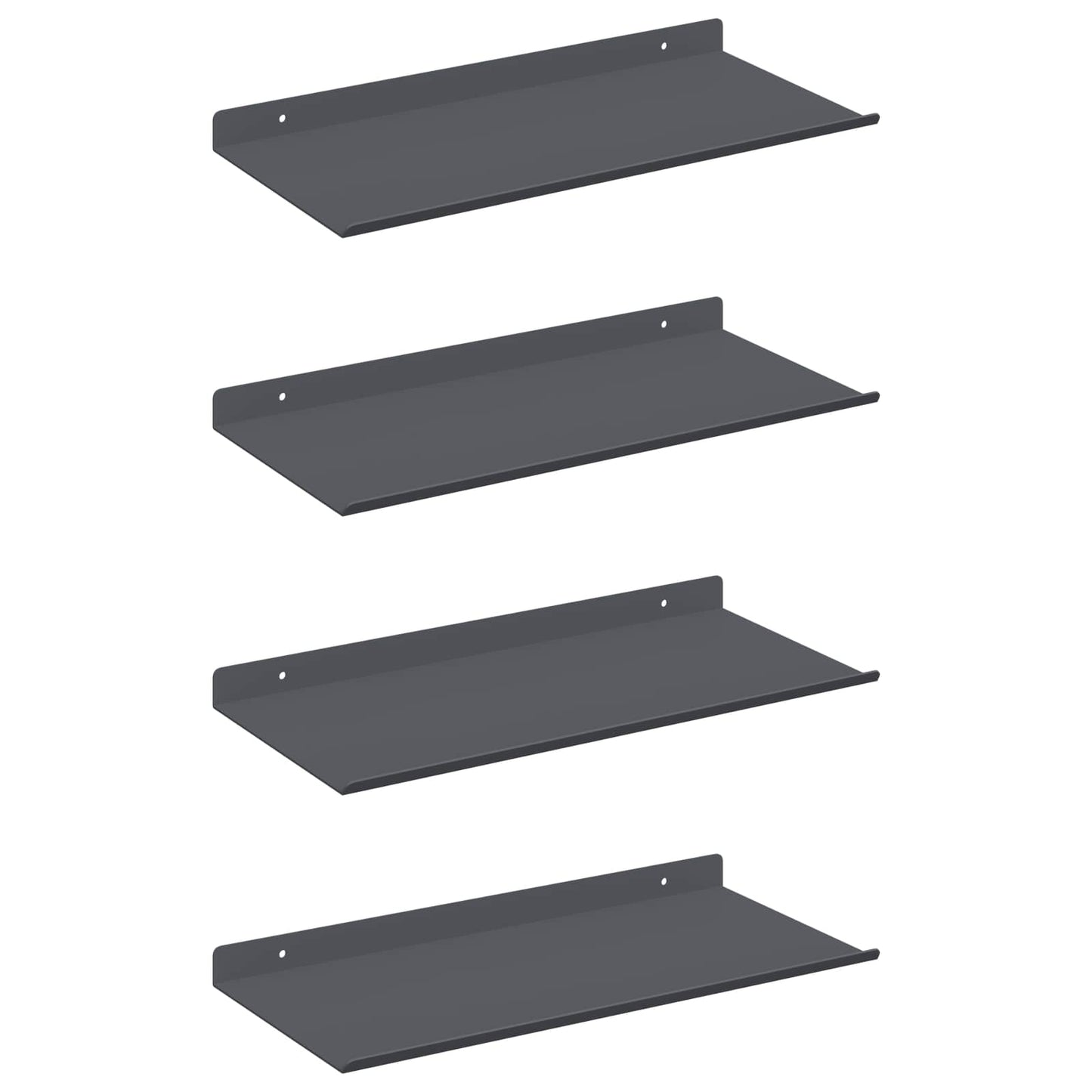 vidaXL Floating Shelf 4 pcs Anthracite 40 x 18 x 2.5 cm Steel