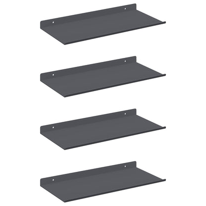 vidaXL Floating Shelf 4 pcs Anthracite 40 x 18 x 2.5 cm Steel