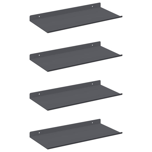 vidaXL Floating Shelf 4 pcs Anthracite 40 x 18 x 2.5 cm Steel