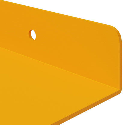 vidaXL Floating Shelf 2 pcs Mustard Yellow 40 x 18 x 2.5 cm Steel