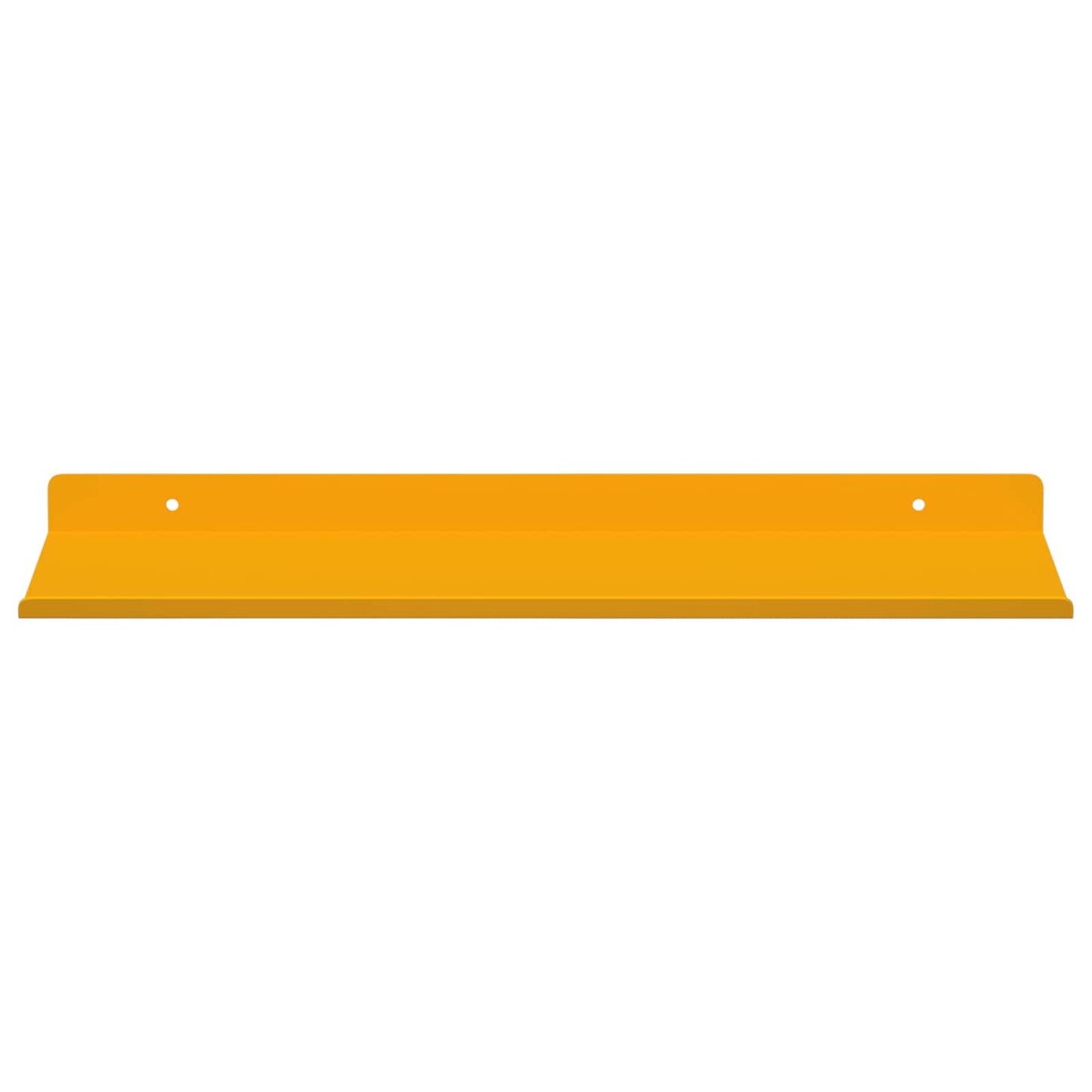 vidaXL Floating Shelf 2 pcs Mustard Yellow 40 x 18 x 2.5 cm Steel