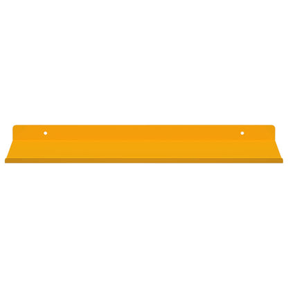 vidaXL Floating Shelf 2 pcs Mustard Yellow 40 x 18 x 2.5 cm Steel
