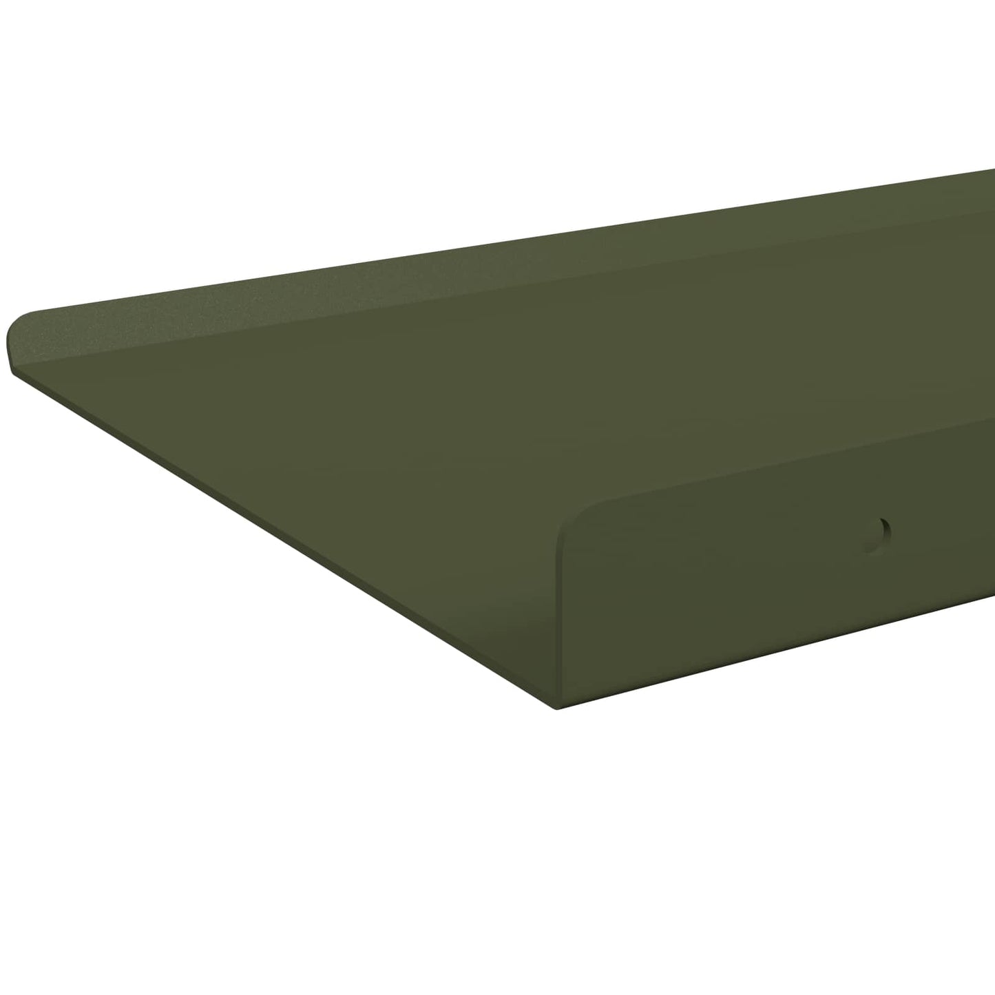 vidaXL Floating Shelf 2 pcs Olive Green 40 x 18 x 2.5 cm Steel