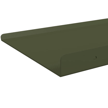 vidaXL Floating Shelf 2 pcs Olive Green 40 x 18 x 2.5 cm Steel