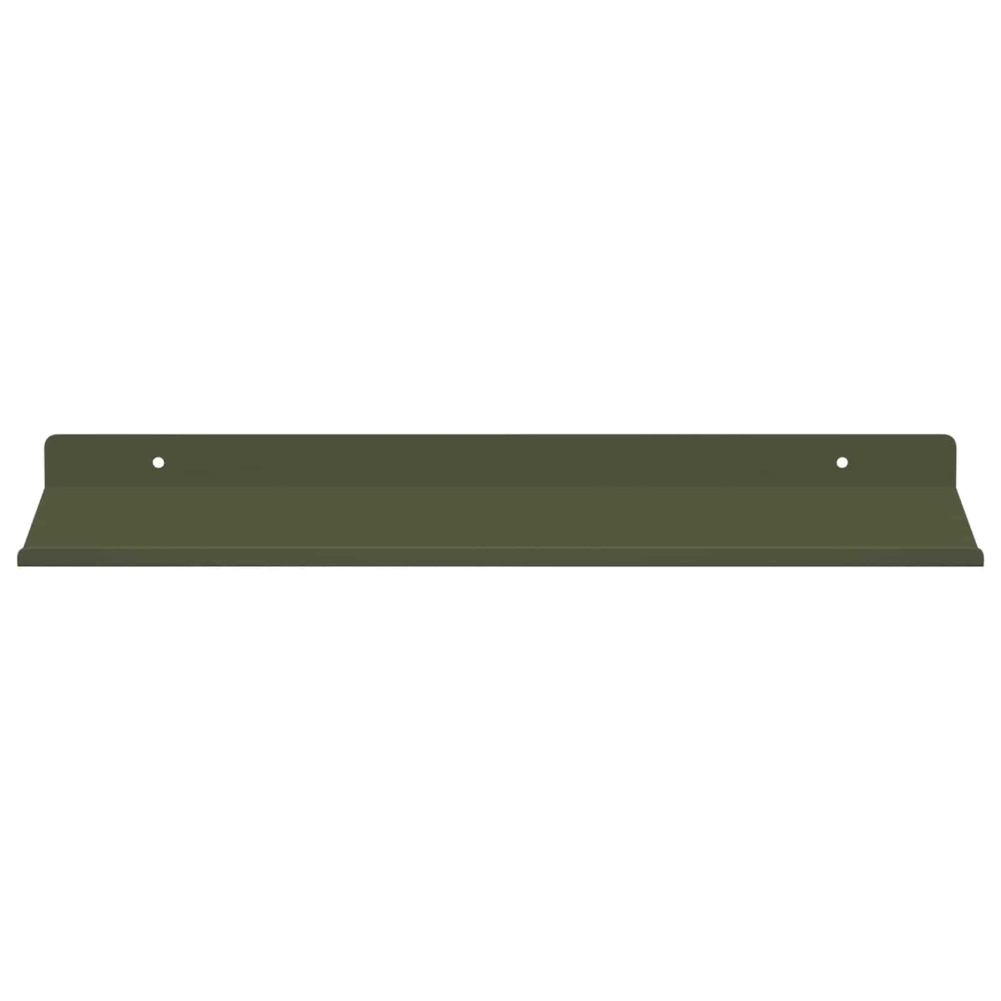 vidaXL Floating Shelf 2 pcs Olive Green 40 x 18 x 2.5 cm Steel