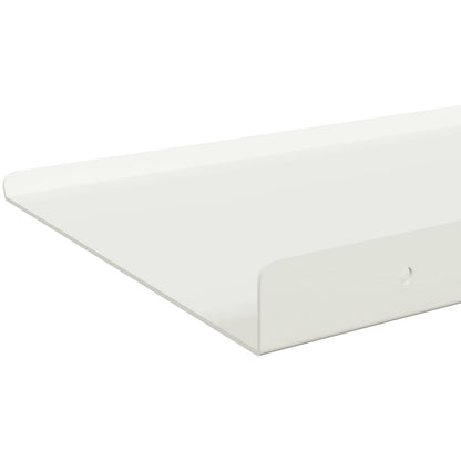 vidaXL Floating Shelf 2 pcs White 40 x 18 x 2.5 cm Steel