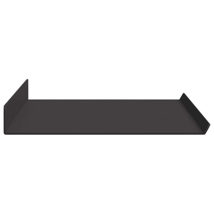 vidaXL Floating Shelf 2 pcs Black 60 x 18 x 2.5 cm Steel