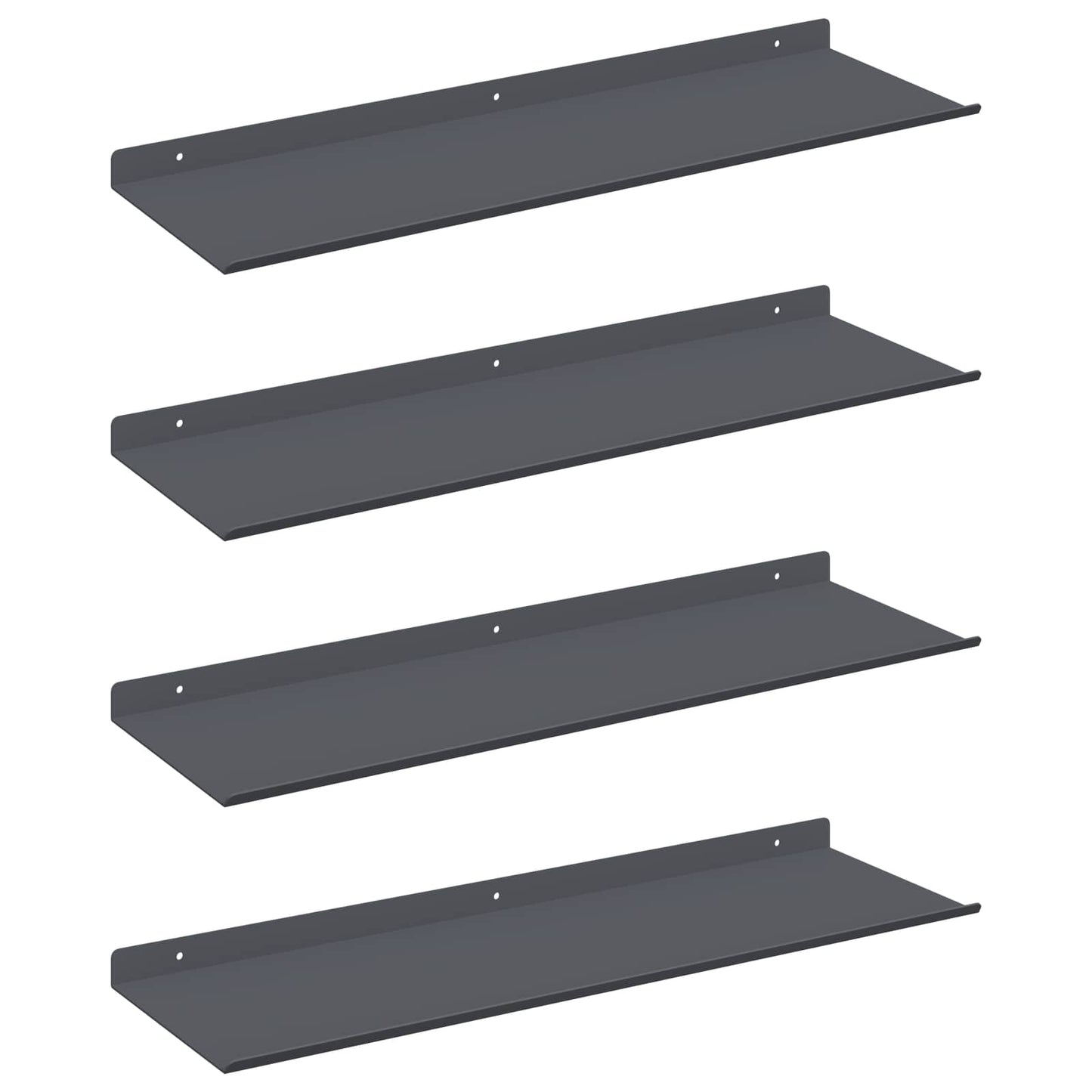 vidaXL Floating Shelf 4 pcs Anthracite 60 x 18 x 2.5 cm Steel