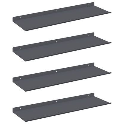 vidaXL Floating Shelf 4 pcs Anthracite 60 x 18 x 2.5 cm Steel