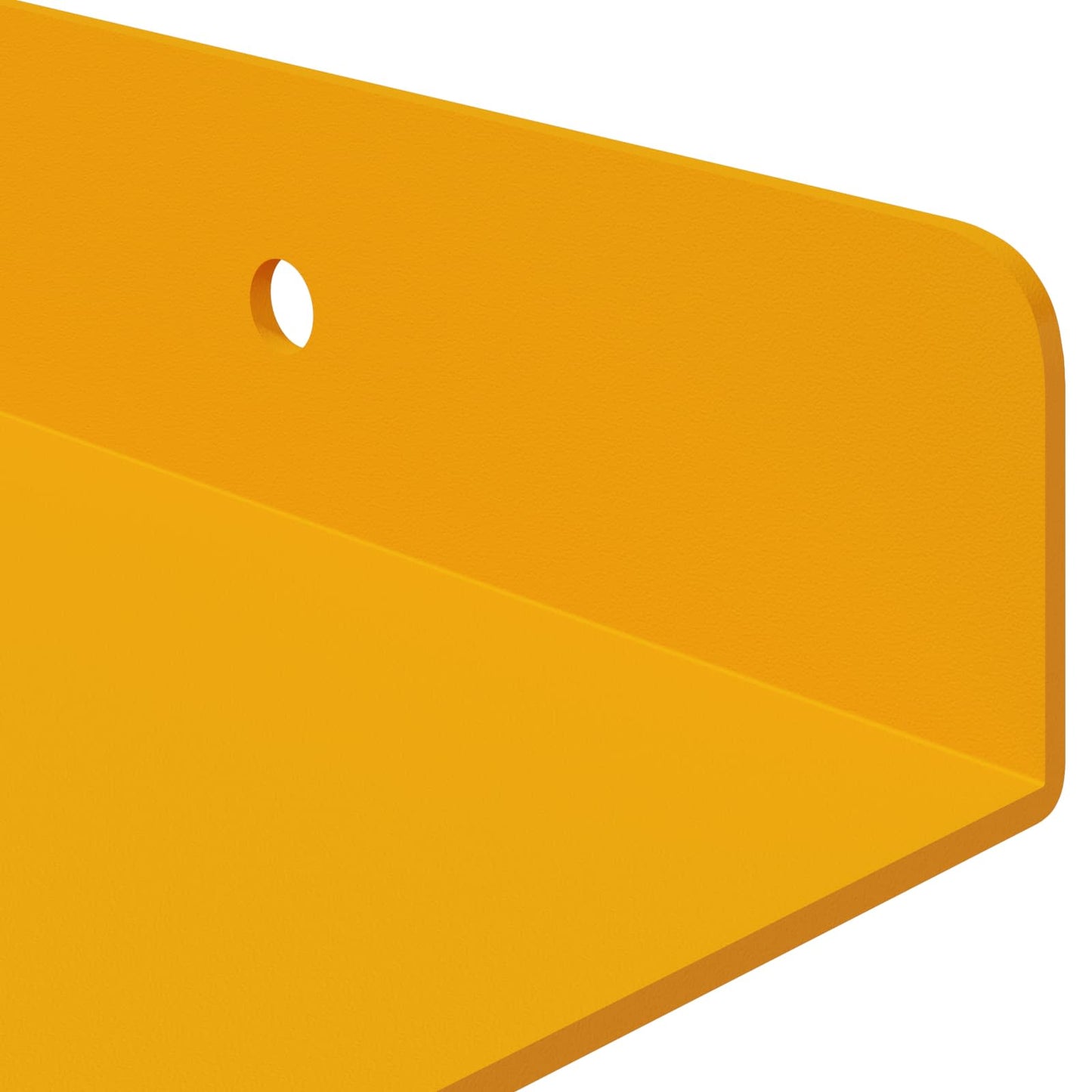 vidaXL Floating Shelf 4 pcs Mustard Yellow 60 x 18 x 2.5 cm Steel