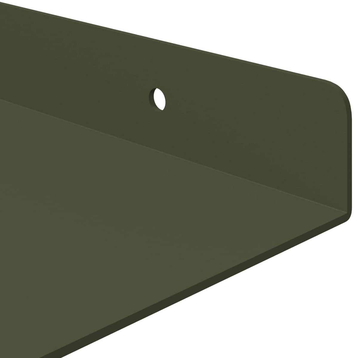 vidaXL Floating Shelf 2 pcs Olive Green 60 x 18 x 2.5 cm Steel
