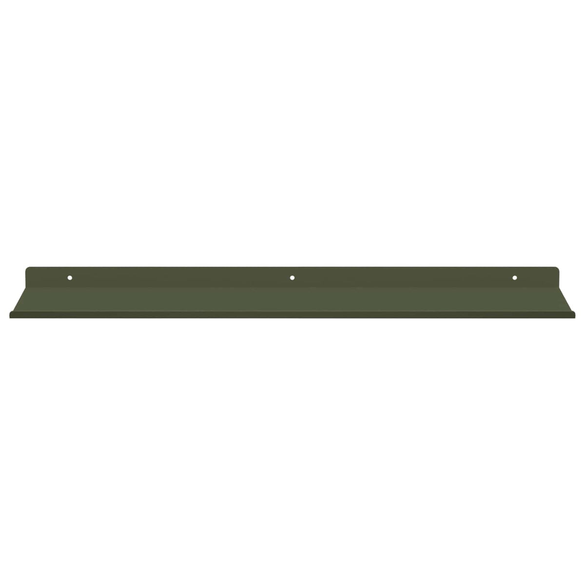 vidaXL Floating Shelf 2 pcs Olive Green 60 x 18 x 2.5 cm Steel