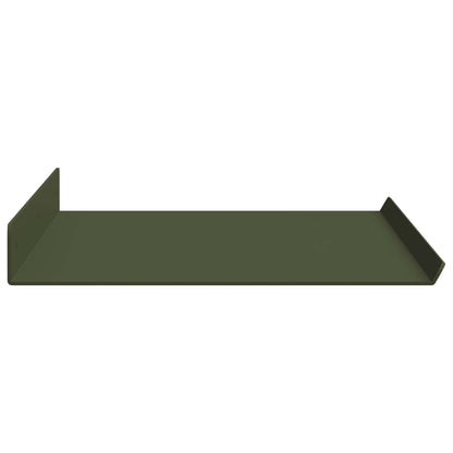 vidaXL Floating Shelf 2 pcs Olive Green 60 x 18 x 2.5 cm Steel