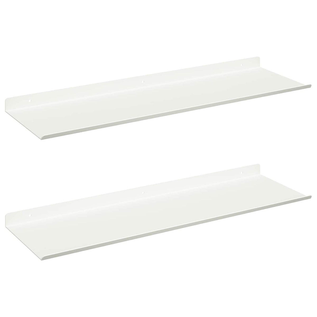vidaXL Floating Shelf 2 pcs White 60 x 18 x 2.5 cm Steel