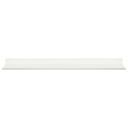 vidaXL Floating Shelf 2 pcs White 60 x 18 x 2.5 cm Steel