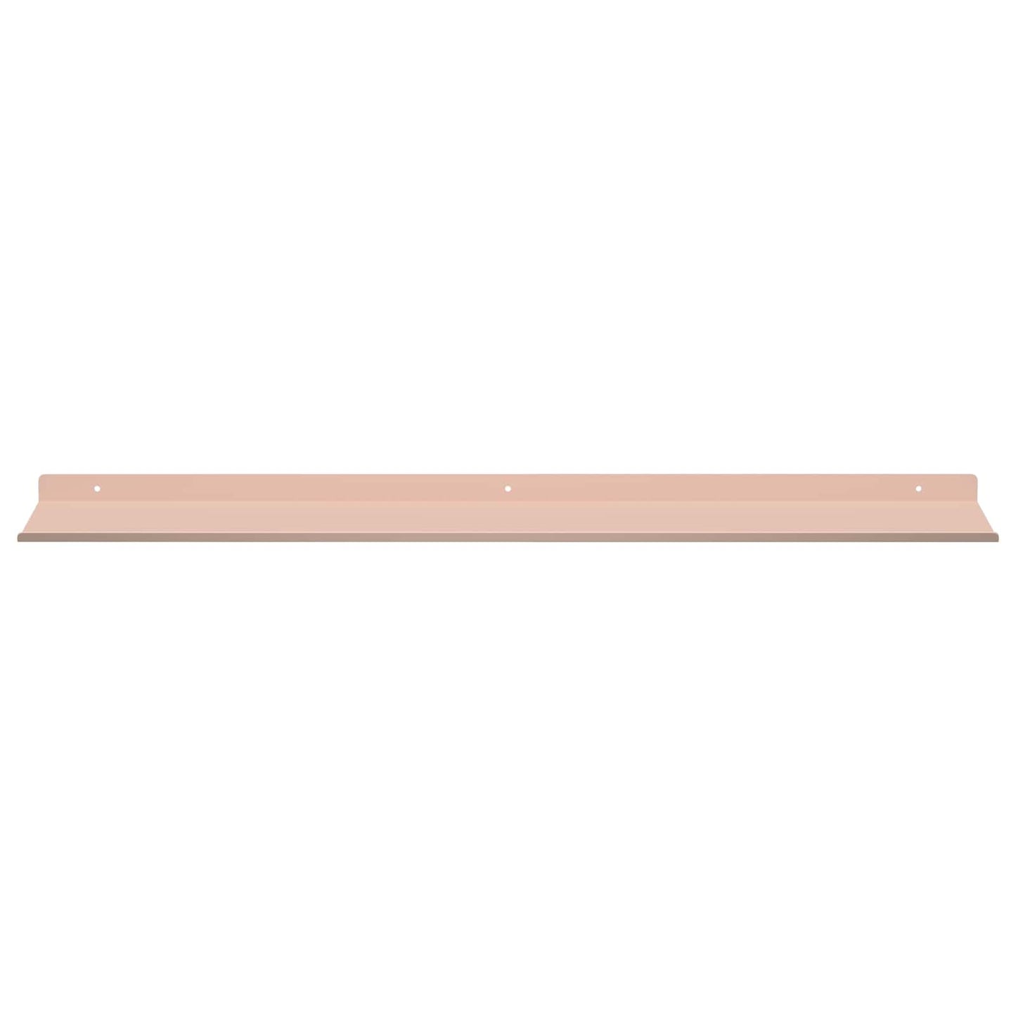 vidaXL Floating Shelf Wall-mounted 2 pcs Pink 80 x 18 x 2.5 cm Steel