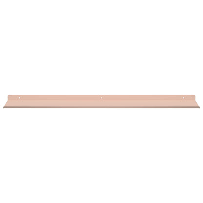 vidaXL Floating Shelf Wall-mounted 2 pcs Pink 80 x 18 x 2.5 cm Steel