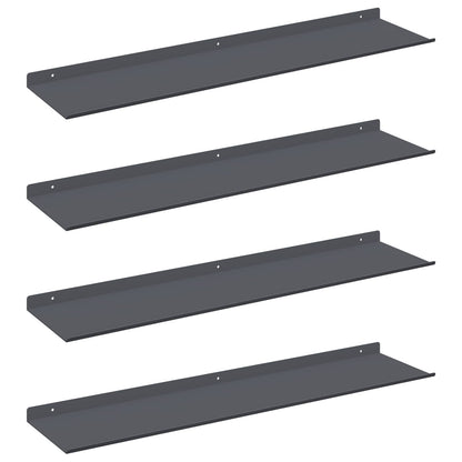 vidaXL Floating Shelf 4 pcs Anthracite 80 x 18 x 2.5 cm Steel