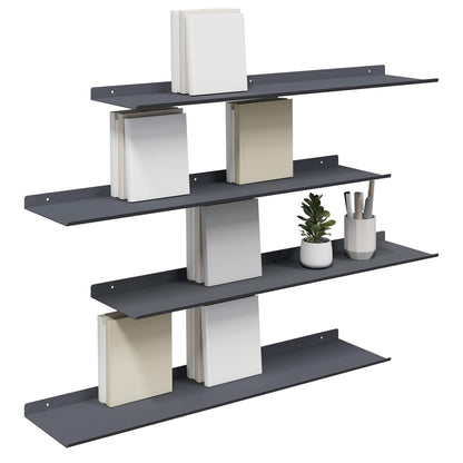 vidaXL Floating Shelf 4 pcs Anthracite 80 x 18 x 2.5 cm Steel