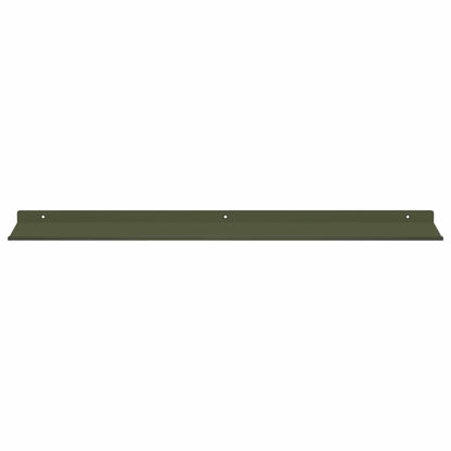 vidaXL Floating Shelf 4 pcs Olive Green 80 x 18 x 2.5 cm Steel