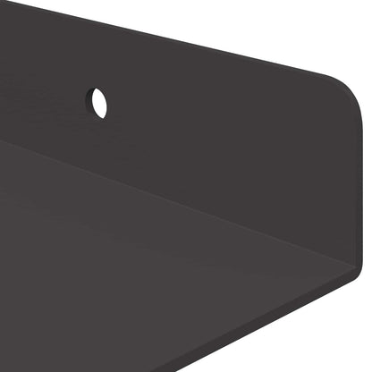 vidaXL Floating Shelf 2 pcs Black 100 x 18 x 2.5 cm Steel