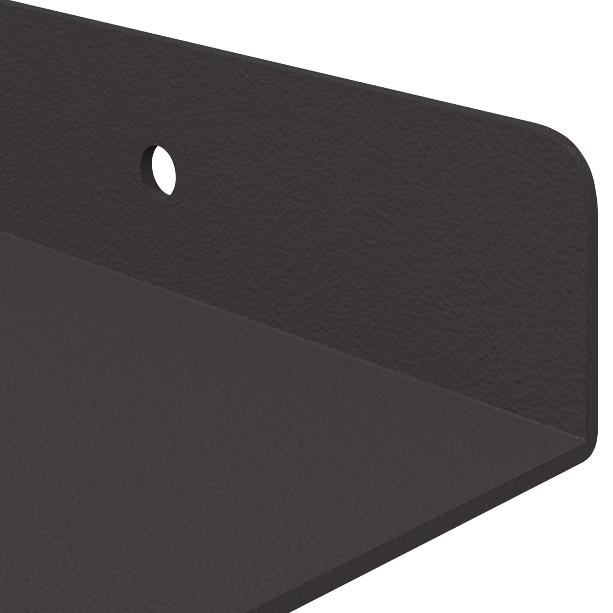 vidaXL Floating Shelf 4 pcs Black 100 x 18 x 2.5 cm Steel