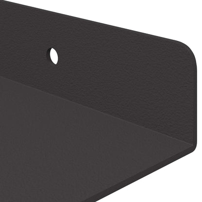 vidaXL Floating Shelf 4 pcs Black 100 x 18 x 2.5 cm Steel