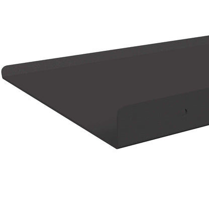 vidaXL Floating Shelf 4 pcs Black 100 x 18 x 2.5 cm Steel