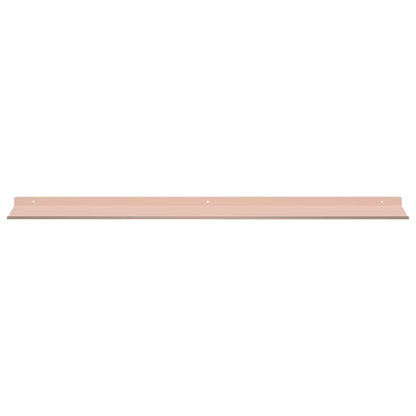 vidaXL Floating Shelf Wall-mounted 4 pcs Pink 100 x 18 x 2.5 cm Steel