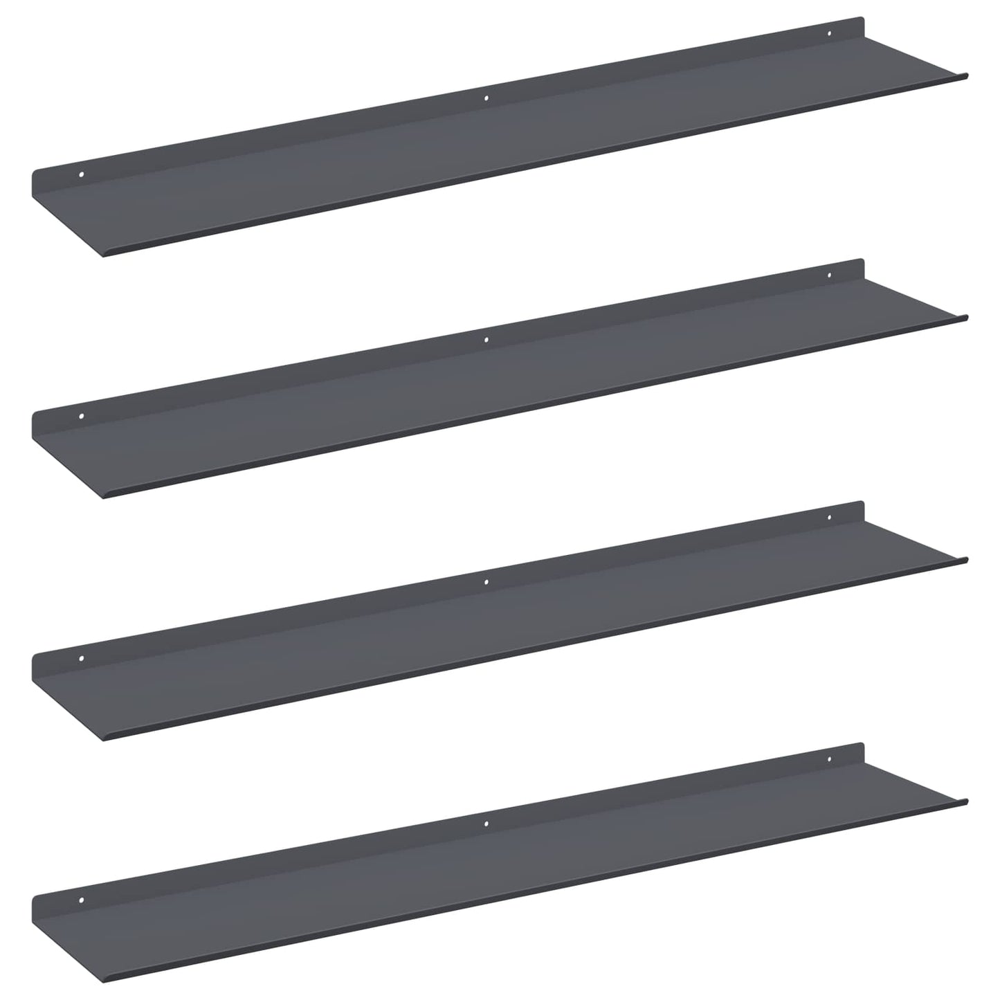 vidaXL Floating Shelf 4 pcs Anthracite 100 x 18 x 2.5 cm Steel