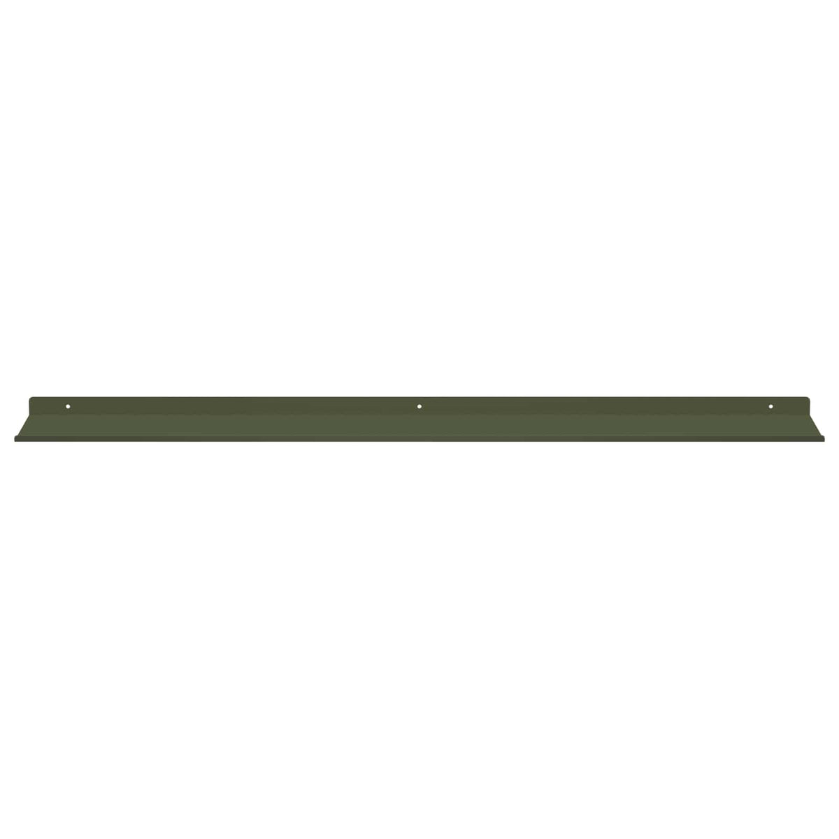 vidaXL Floating Shelf 2 pcs Olive Green 100 x 18 x 2.5 cm Steel