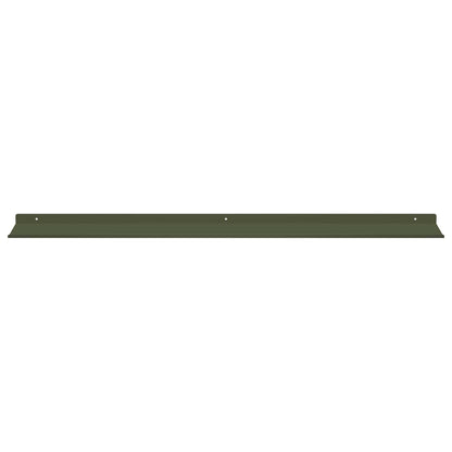 vidaXL Floating Shelf 2 pcs Olive Green 100 x 18 x 2.5 cm Steel