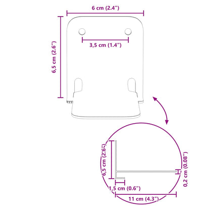 vidaXL Floating Shelf with Shelf 24 pcs Pink 6 x 10.8 x 6.6 cm