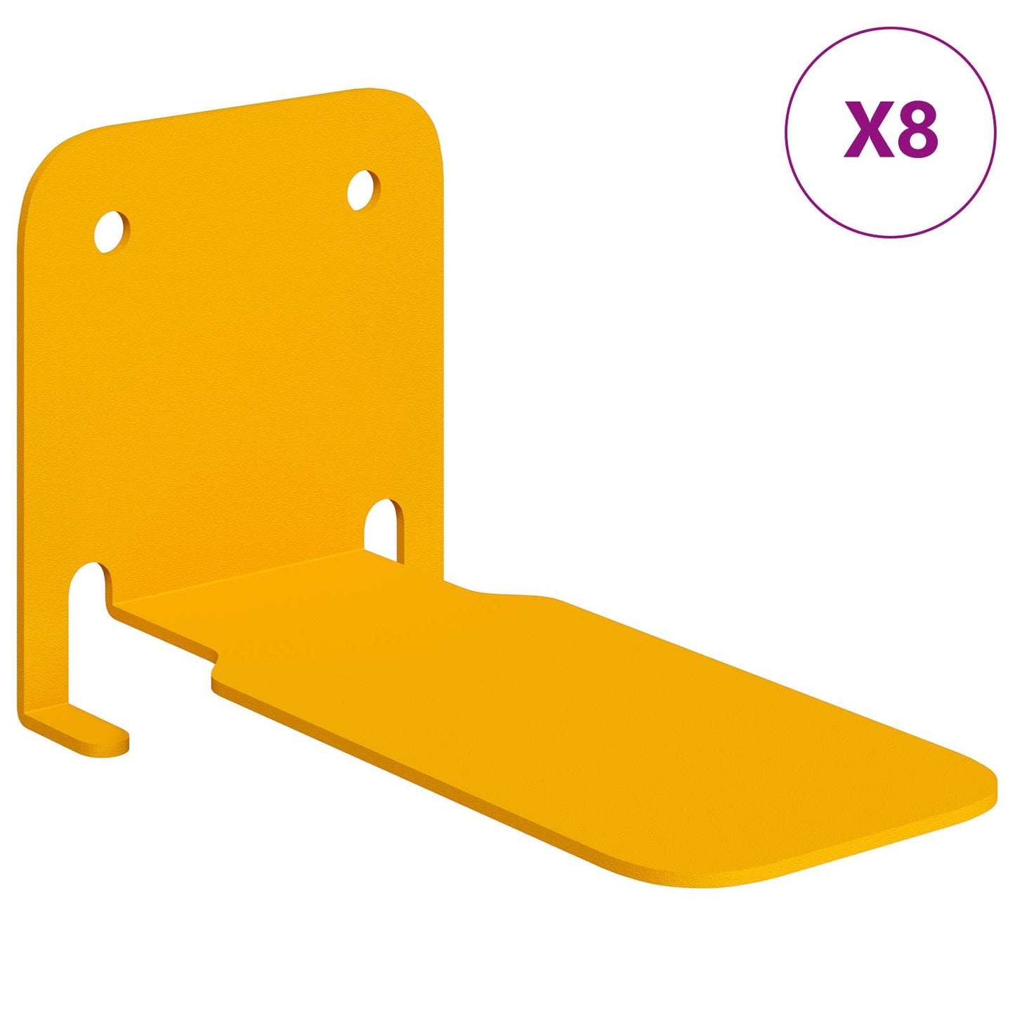 vidaXL Floating Shelf 8 pcs Mustard Yellow 6 x 10.8 x 6.6 cm