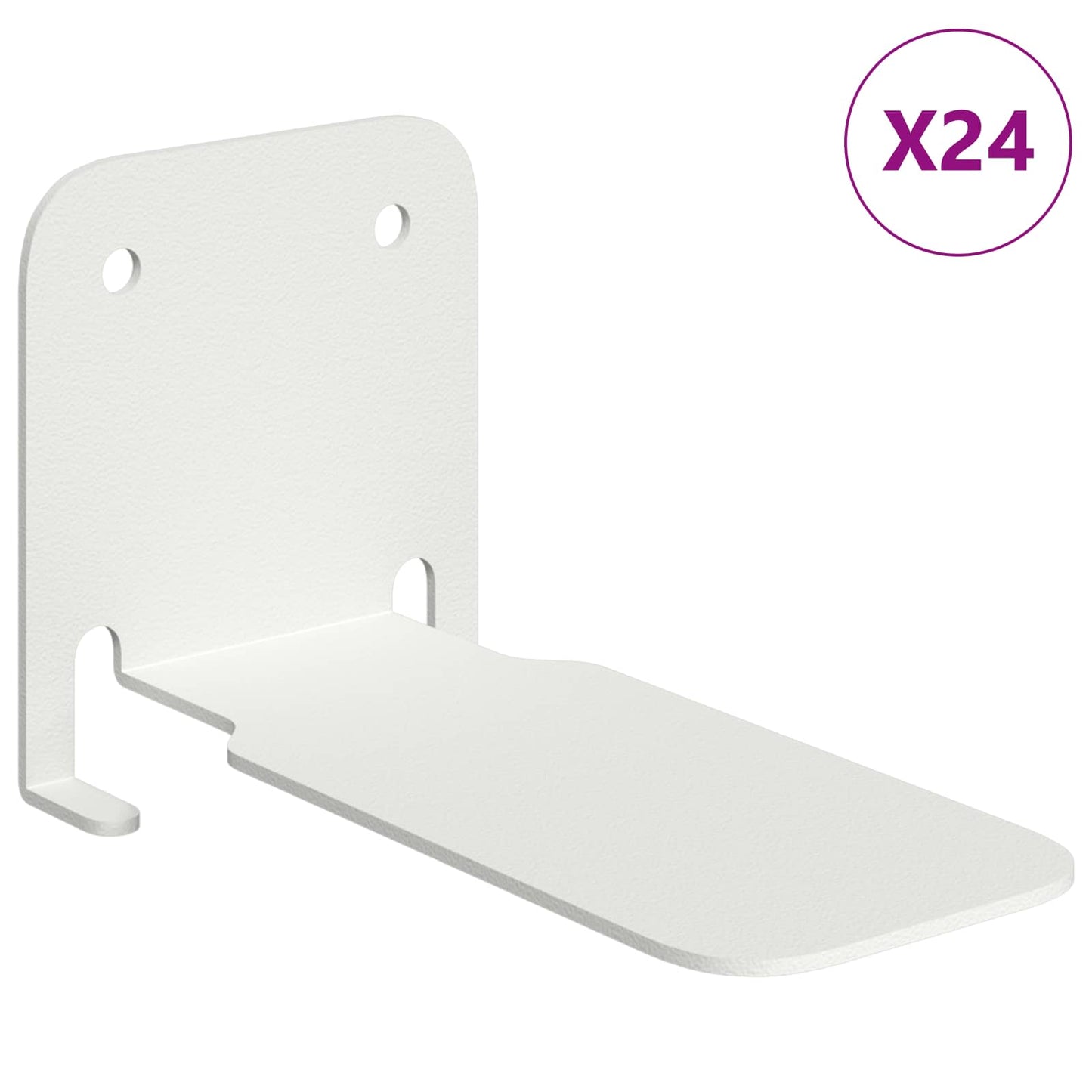vidaXL Floating Shelf with Shelf 24 pcs White 6 x 10.8 x 6.6 cm