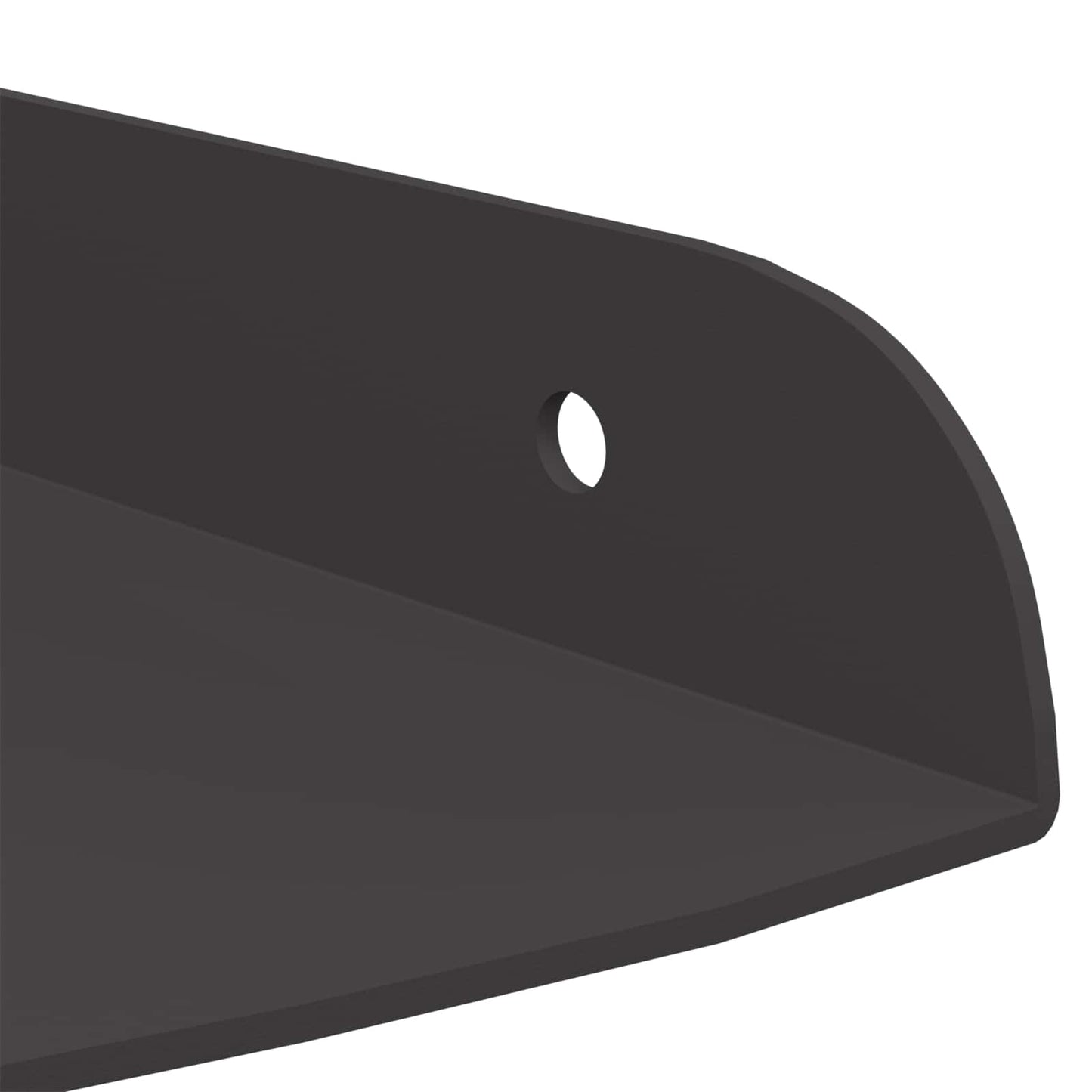 vidaXL Floating Shelf with Shelf 4 pcs Black 15 x 15 x 2 cm