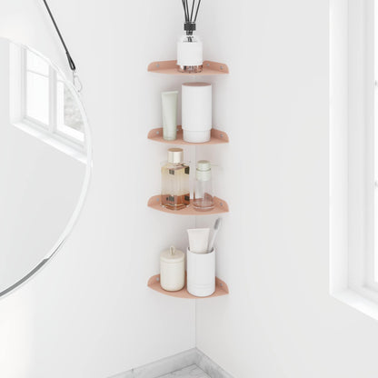 vidaXL Floating Shelf with Shelf 4 pcs Pink 15 x 15 x 2 cm