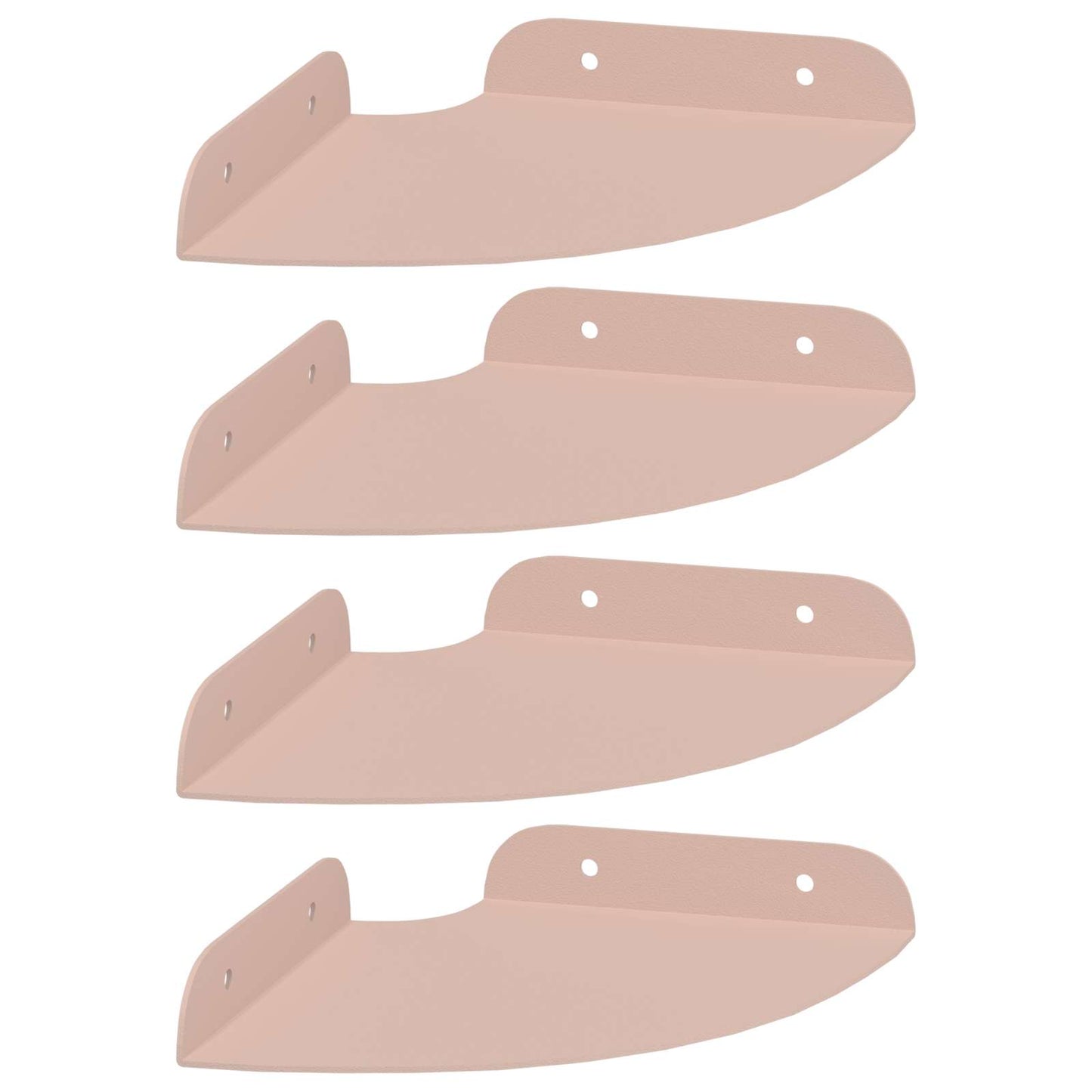 vidaXL Floating Shelf with Shelf 4 pcs Pink 15 x 15 x 2 cm