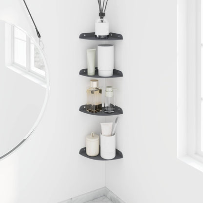 vidaXL Floating Shelf with Shelf 4 pcs Anthracite 15 x 15 x 2 cm
