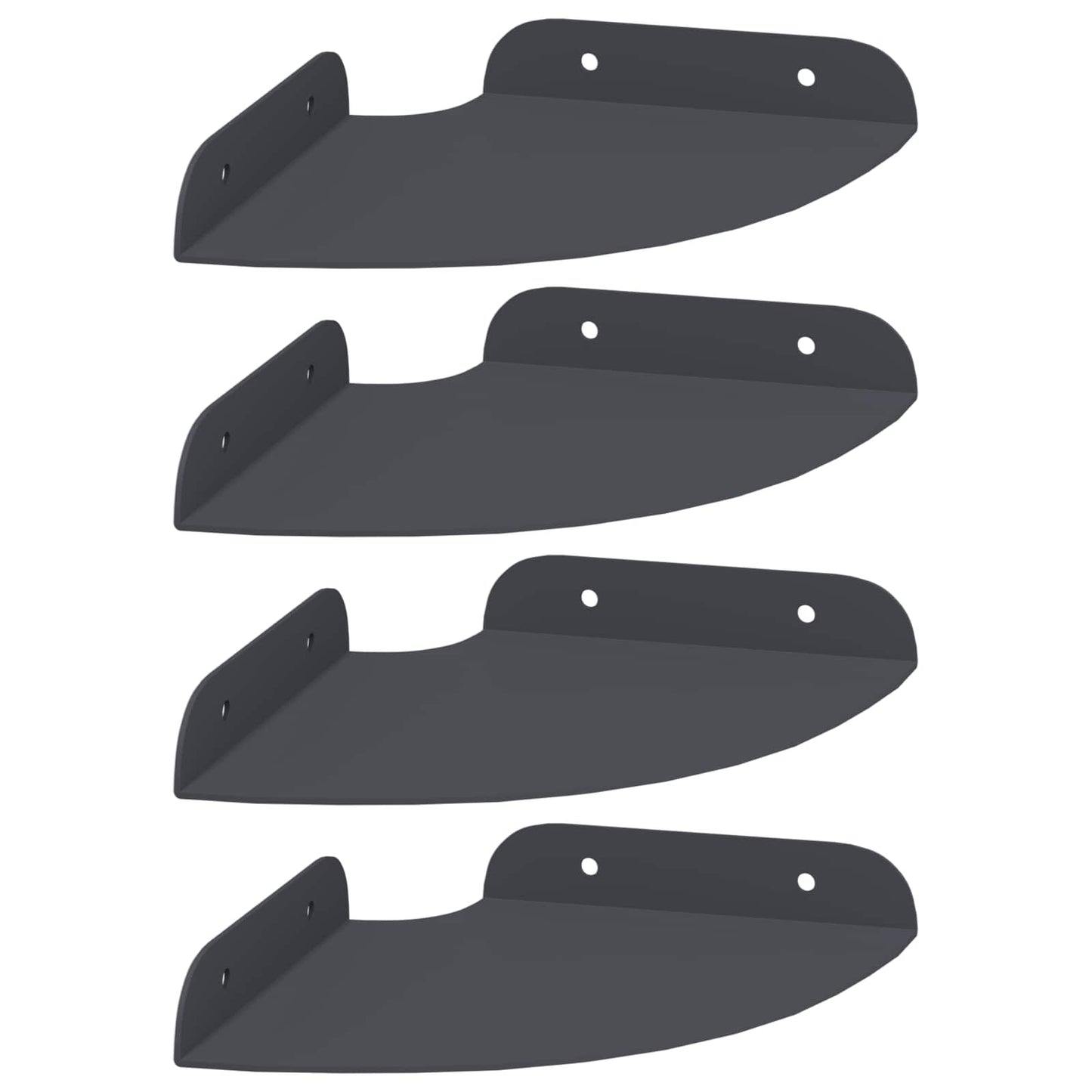 vidaXL Floating Shelf with Shelf 4 pcs Anthracite 15 x 15 x 2 cm