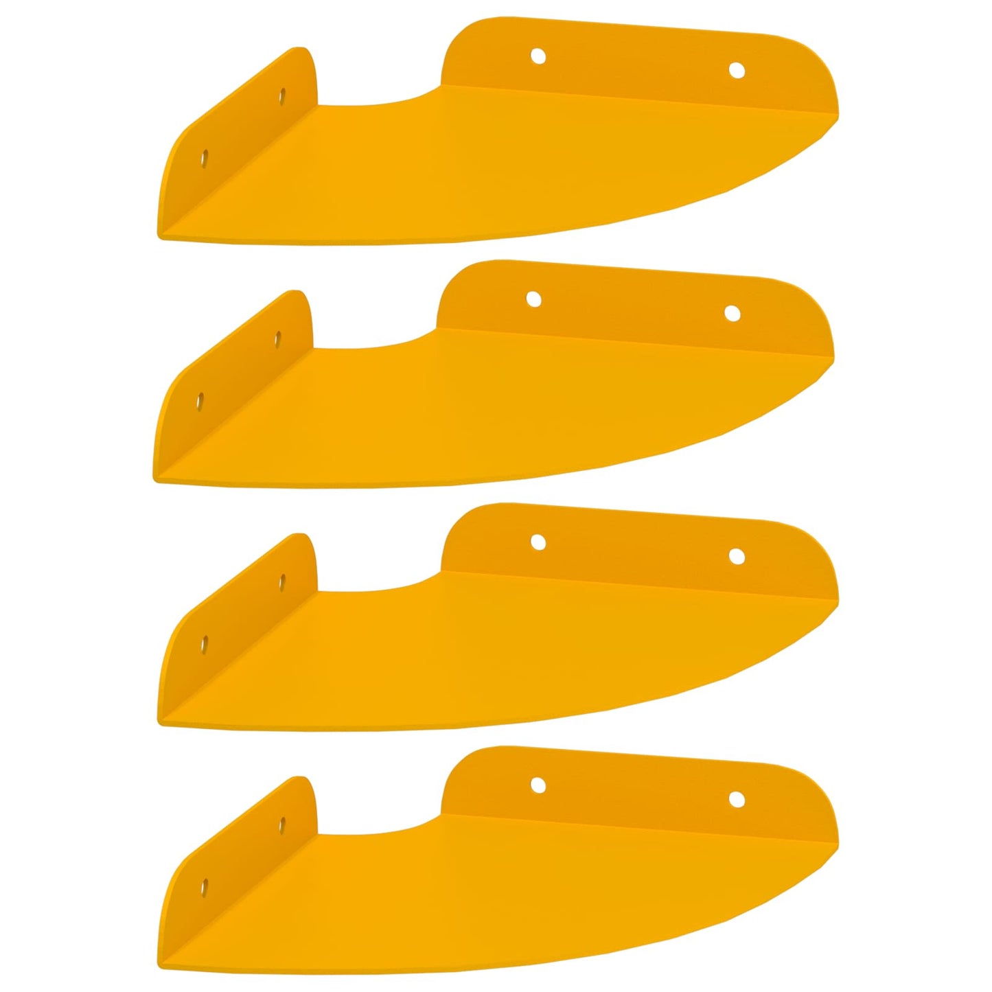 vidaXL Floating Shelf with Shelf 4 pcs Mustard Yellow 15 x 15 x 2 cm