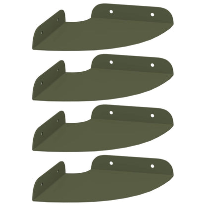 vidaXL Floating Shelf with Shelf 4 pcs Olive Green 15 x 15 x 2 cm