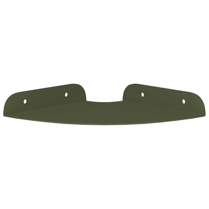 vidaXL Floating Shelf with Shelf 4 pcs Olive Green 15 x 15 x 2 cm
