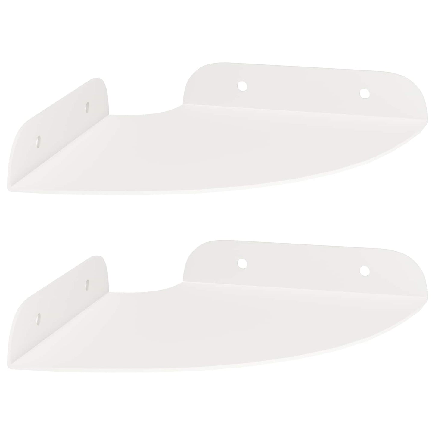 vidaXL Floating Shelf with Shelf 2 pcs White 15 x 15 x 2 cm