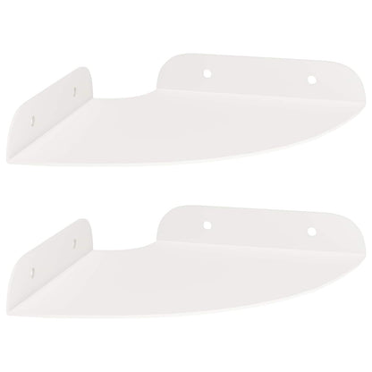 vidaXL Floating Shelf with Shelf 2 pcs White 15 x 15 x 2 cm