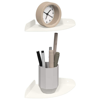 vidaXL Floating Shelf with Shelf 2 pcs White 15 x 15 x 2 cm
