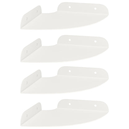 vidaXL Floating Shelf with Shelf 4 pcs White 15 x 15 x 2 cm