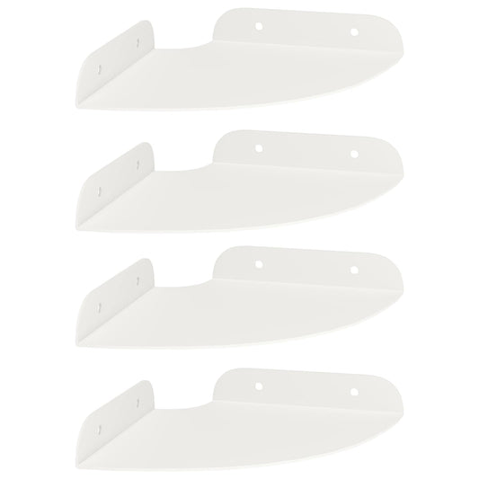 vidaXL Floating Shelf with Shelf 4 pcs White 15 x 15 x 2 cm